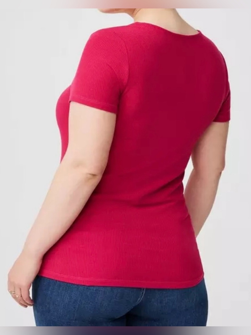Torrid Ribbed Lace Up Top - Picture 6 of 6